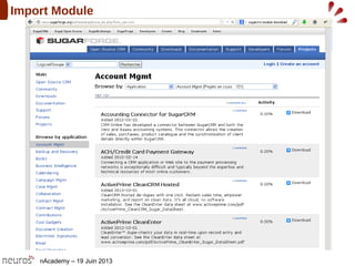 nAcademy – 19 Juin 2013
Import Module
 