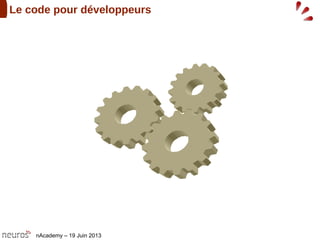 nAcademy – 19 Juin 2013
Le code pour développeurs
 