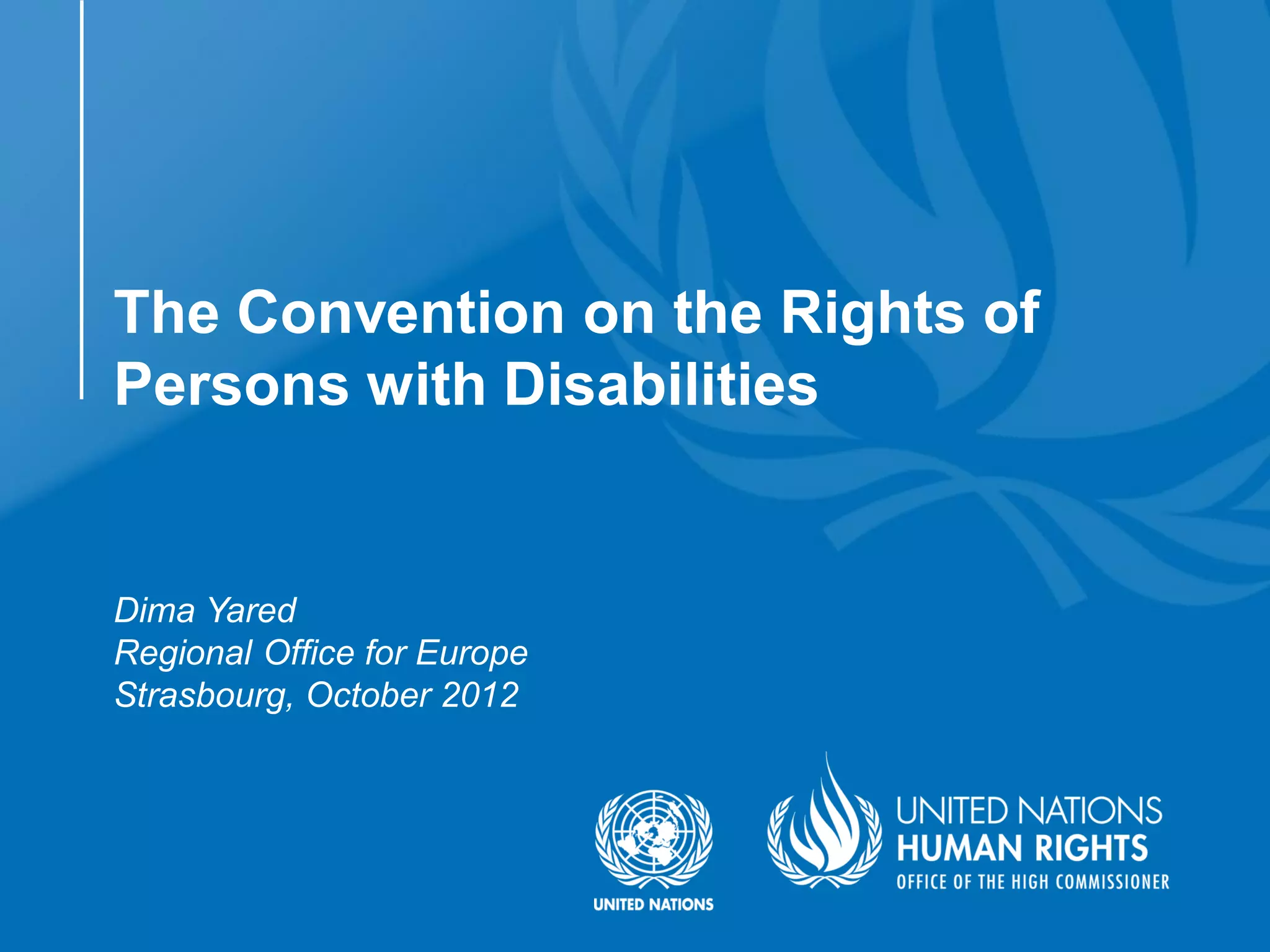 United Nations Convention on the Rights of Persons with Disabilities | PDF
