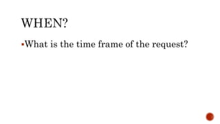 What is the time frame of the request?
 
