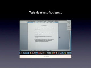 Tesis de maestría, clases...