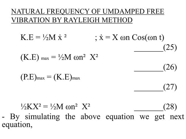 Undamped Free Vibration | PPTX | Physics | Science