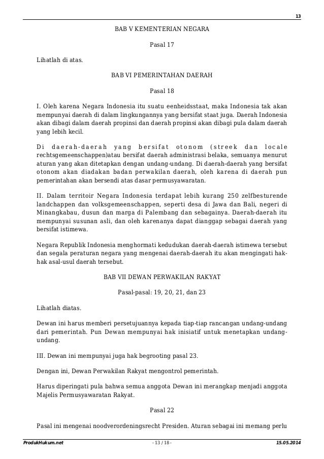 Uud 1945 Sebelum Amandemen