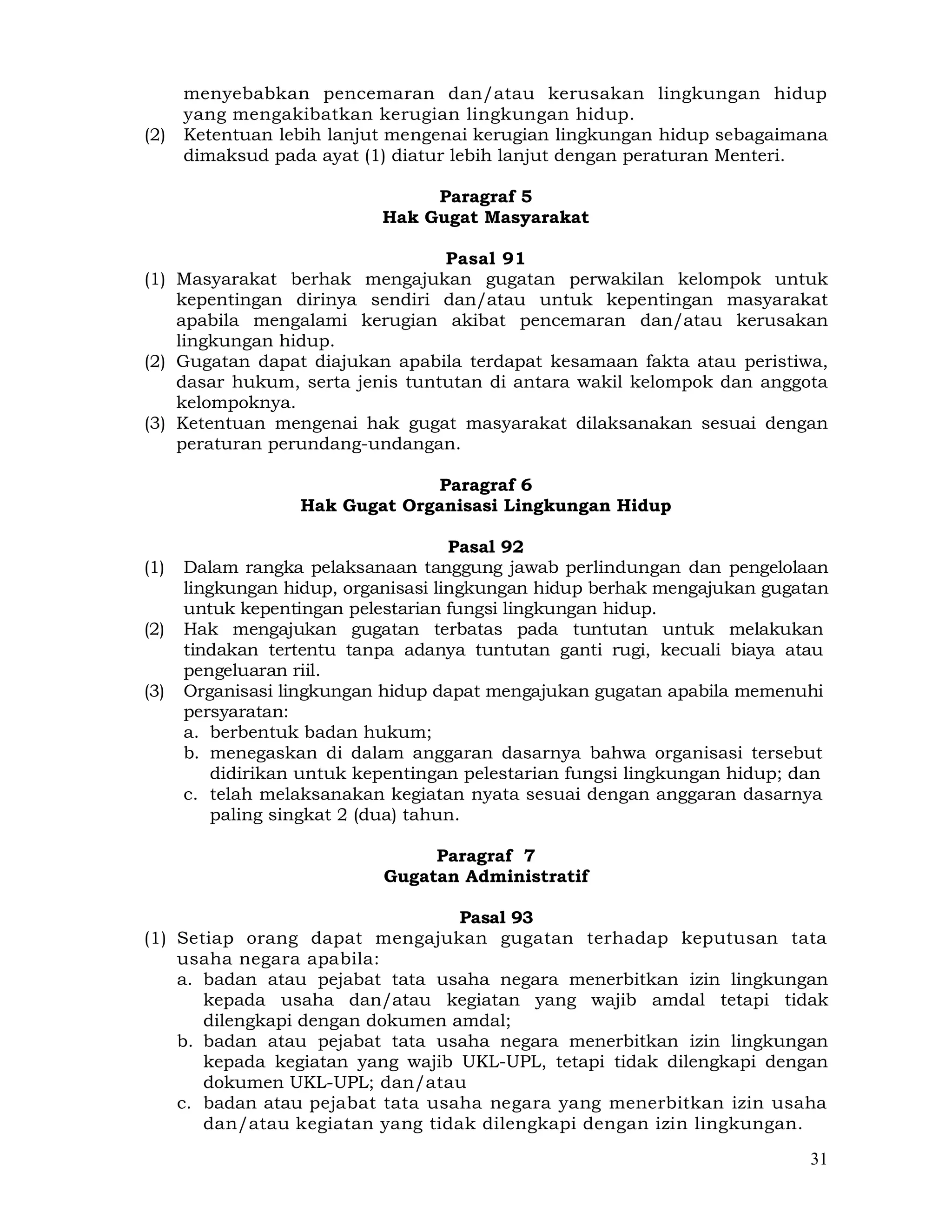 Undang undang nomor 32 tahun 2009 tentang pengelolaan lingkungan hidup