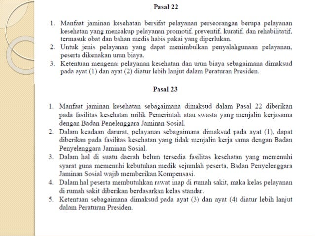kejadian pasal 2 ayat 18 Undang undang tentang jaminan sosial