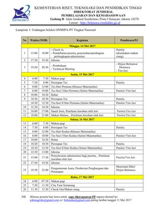 KEMENTERIAN RISET, TEKNOLOGI DAN PENDIDIKAN TINGGI
DIREKTORAT JENDERAL
PEMBELAJARAN DAN KEMAHASISWAAN
Gedung D Jalan Jende...