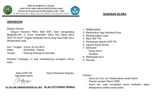 90 Contoh Undangan Resmi Ulang Tahun Organisasi Gratis