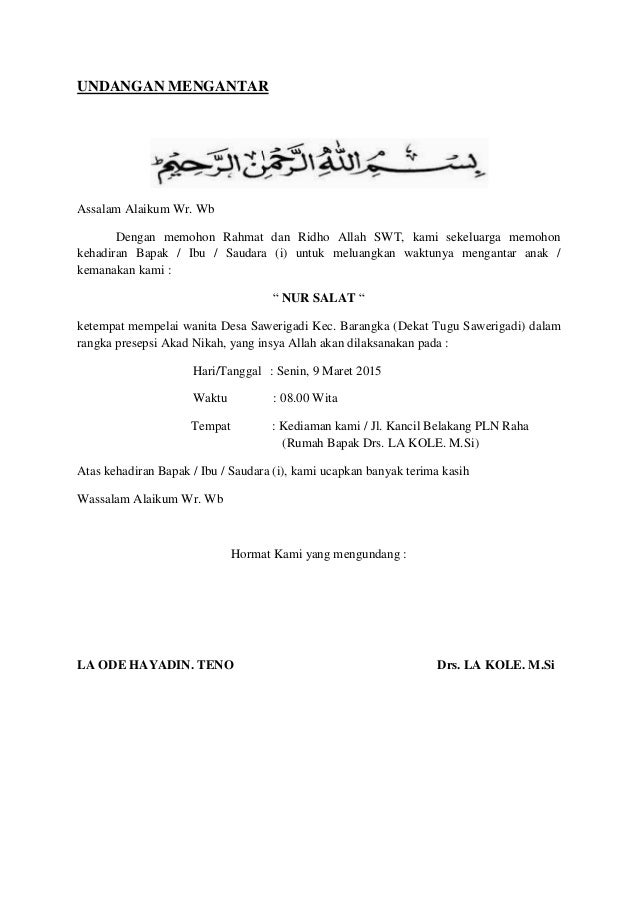 Contoh Undangan Mappacci – Lakaran