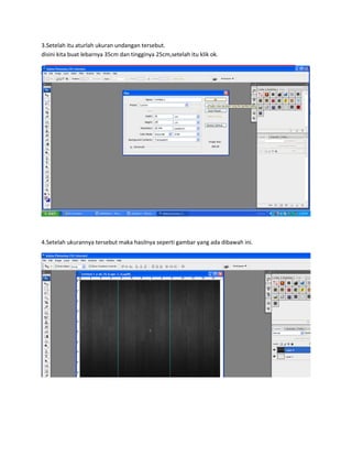 3.Setelah itu aturlah ukuran undangan tersebut.
disini kita buat lebarnya 35cm dan tingginya 25cm,setelah itu klik ok.




4.Setelah ukurannya tersebut maka hasilnya seperti gambar yang ada dibawah ini.
 