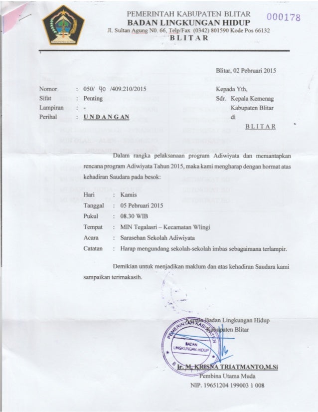 Undangan sarasehan adiwiyata