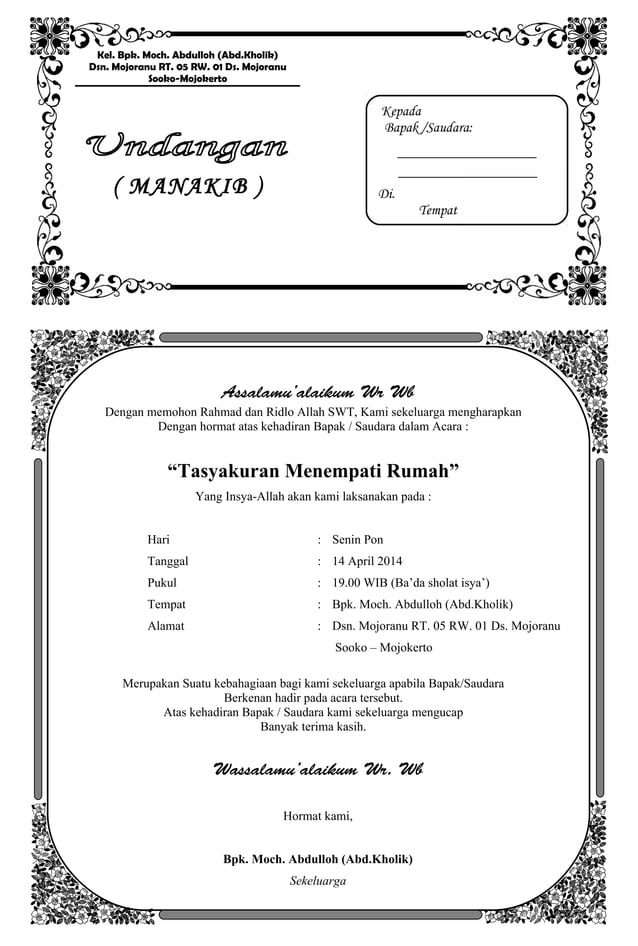 RumahBaruTasyakuran | PDF