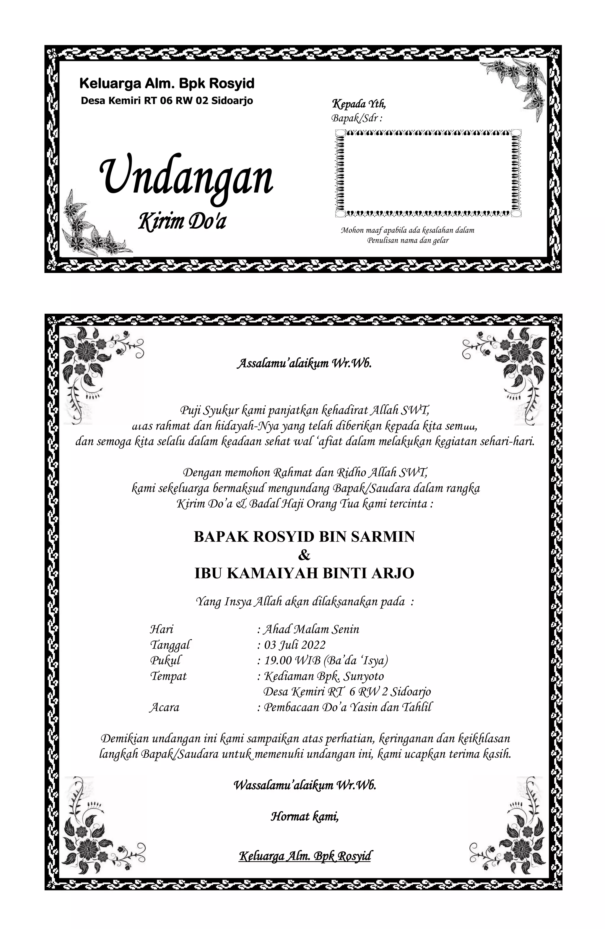 Undangan Yasin Tahlil Abah Rofiq pdf Undangan Yasin Tahlil Abah Rofiq pdf