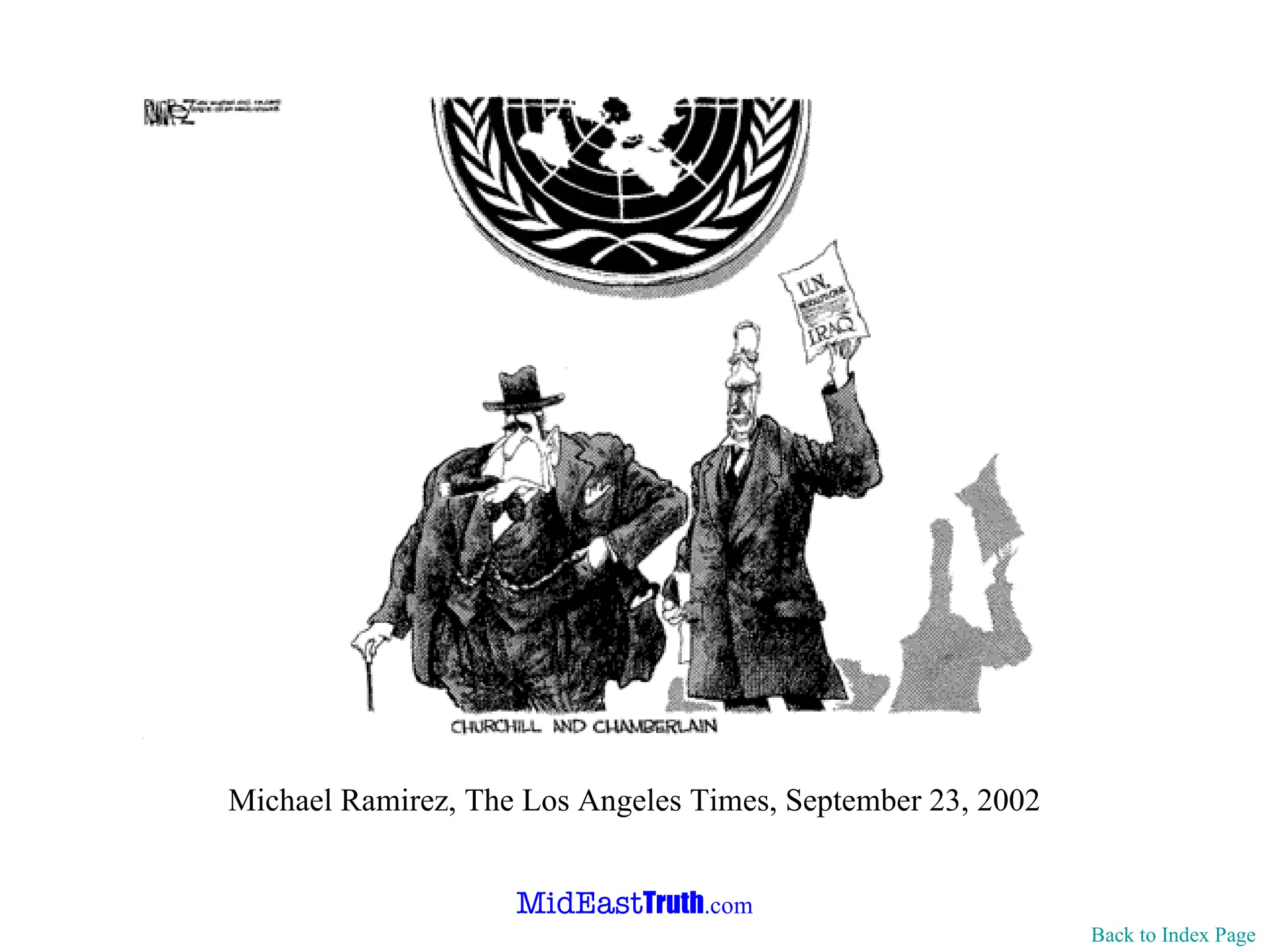 Back to Index Page Michael Ramirez, The Los Angeles Times, September 23, 2002 