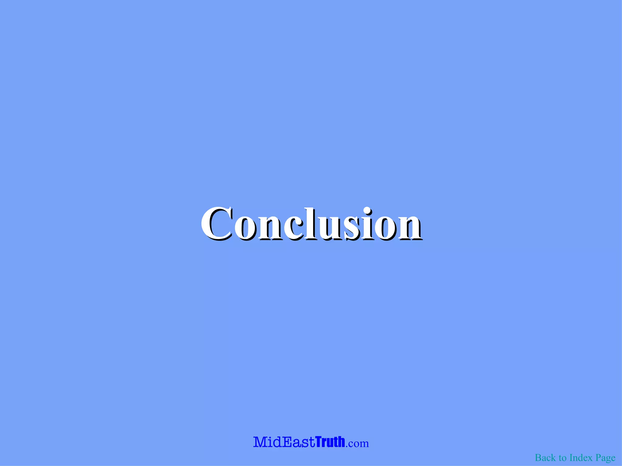 Conclusion Back to Index Page 