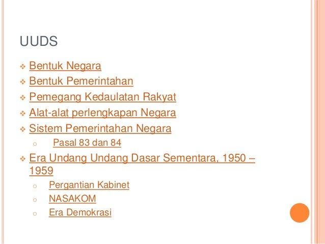 Undang undang dasar sementara (uuds)