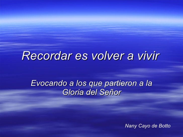 Un DíA Para Recordar
