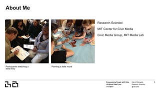 Empowering People with Data
UN Word Data Form
1/17/2017
Rahul Bhargava
Research Scientist
@rahulbot
3
Research Scientist
M...