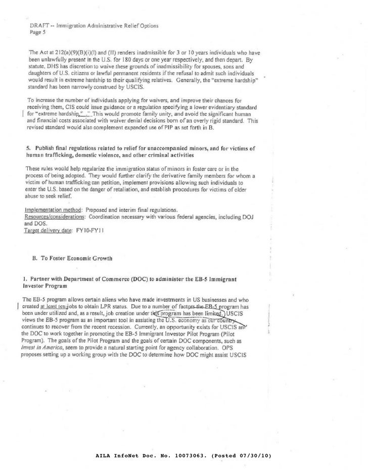 Undated Internal Uscis Draft Memorandum Discusses Administrative Alt Undated Internal Uscis Draft Memorandum Discusses Administrative Alt