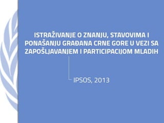 Youth in Montenegro - UN Day 2013