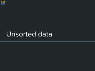 Unsorted data
 