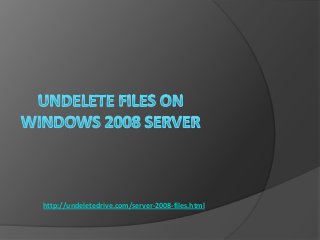 http://undeletedrive.com/server-2008-files.html

 