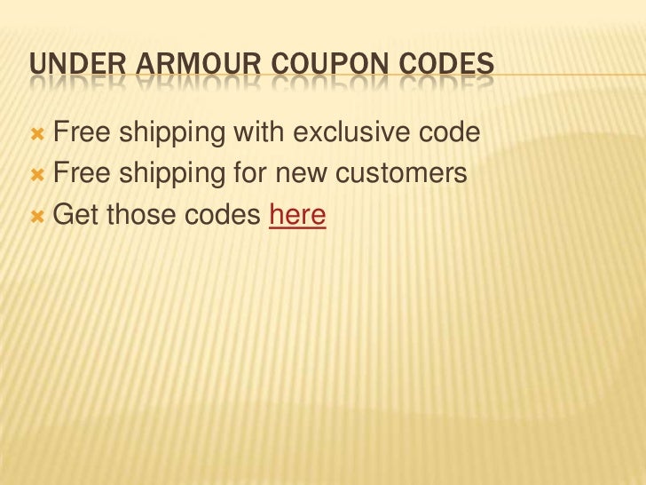 Under Armour Coupon Codes and Promo Codes