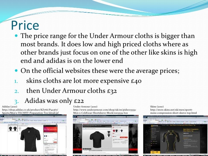 under armour price range