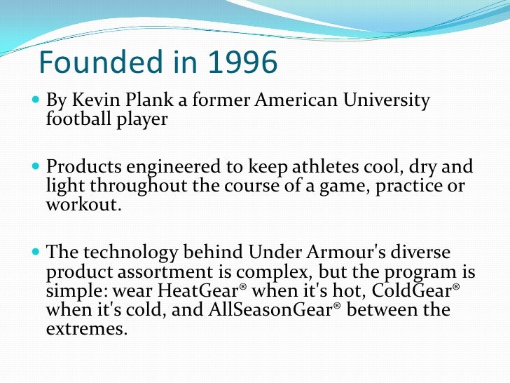 when was under armour founded