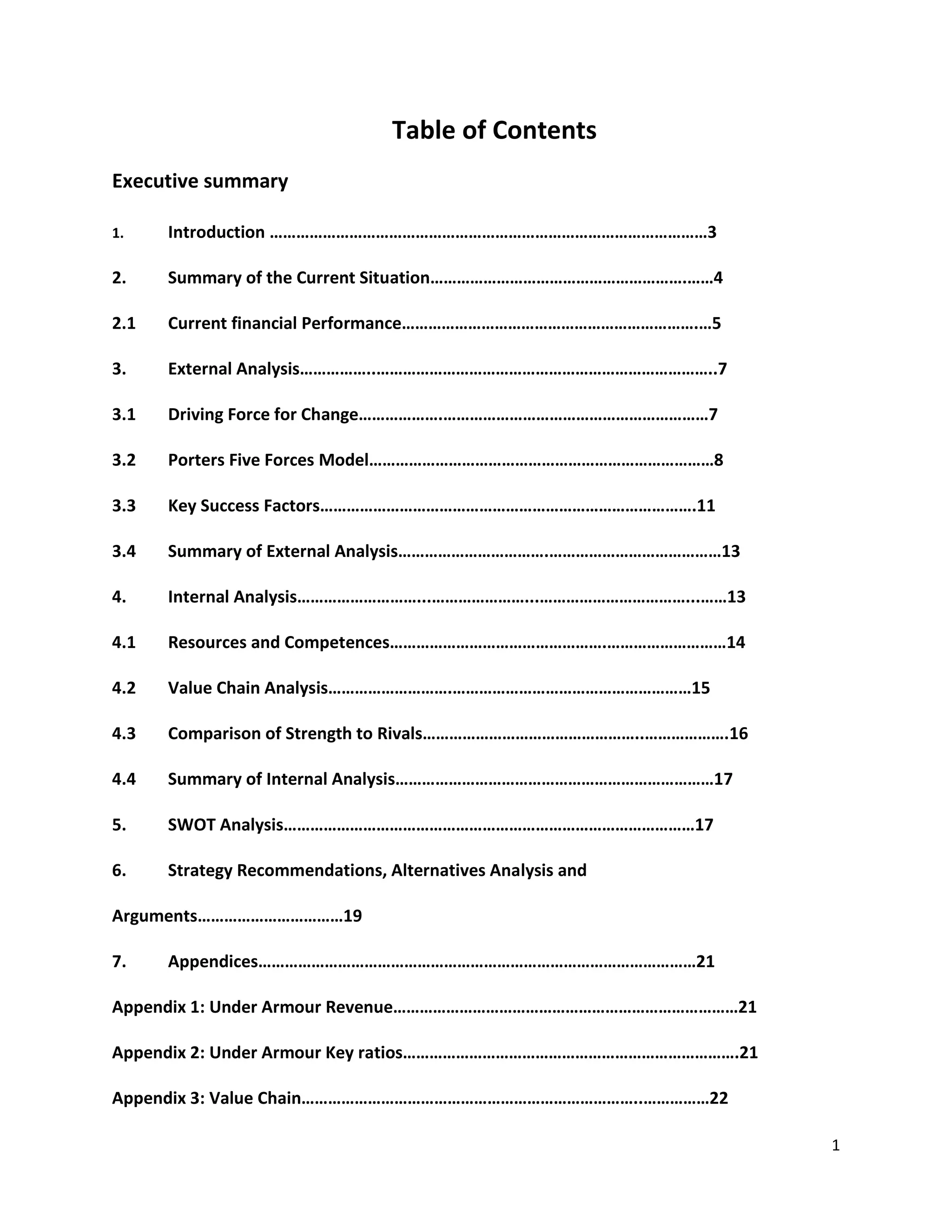 Under armour case analysis by Njinyah Ciro