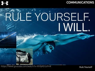 https://www.youtube.com/watch?v=Xh9jAD1ofm4 Rule	
  Yourself	
  	
  
COMMUNICATIONS
 