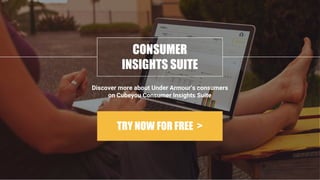 CONSUMER
INSIGHTS SUITE
Discover more about Under Armour’s consumers
TRY NOW FOR FREE >
on Cubeyou Consumer Insights Suite
 