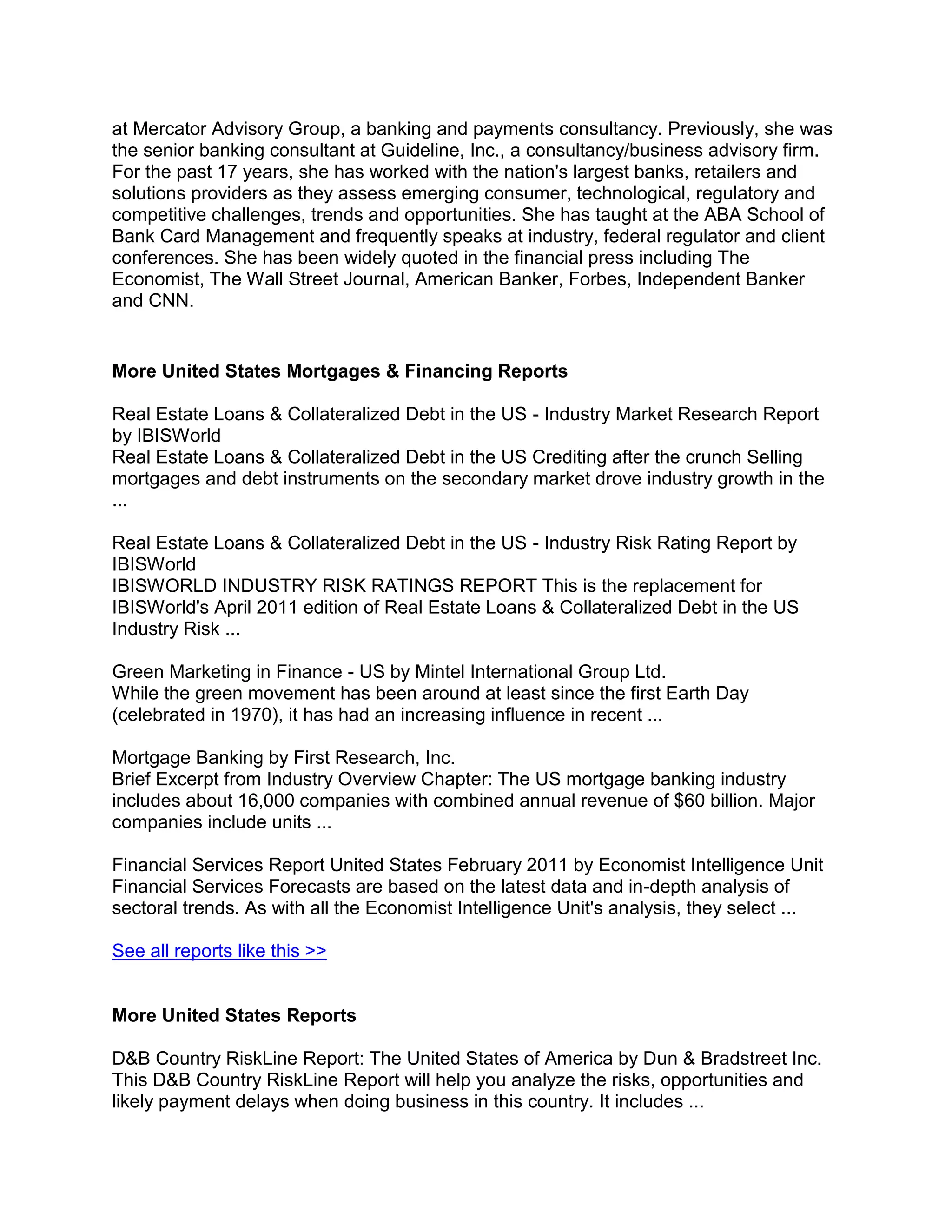 Underbanked Underbanked and Unbanked Consumers in the U.S.: Successfully Targeting ...