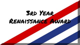 3rd Year
Renaissance Award
 