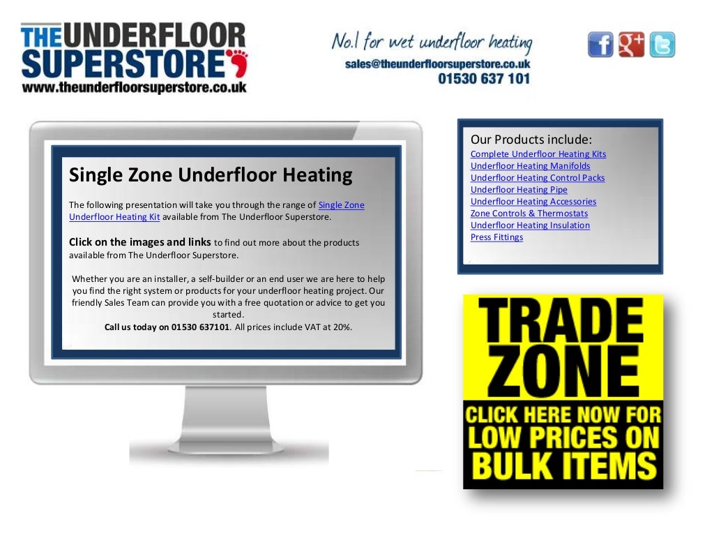 Underfloor Heating Single Zone Underfloor Heating Kits