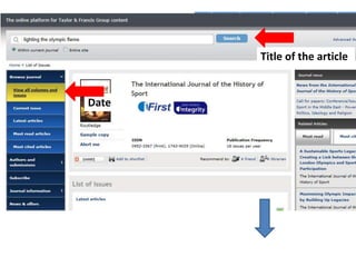 Title of the article


Date
 