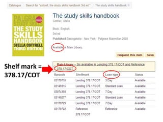 Shelf mark =
378.17/COT
 