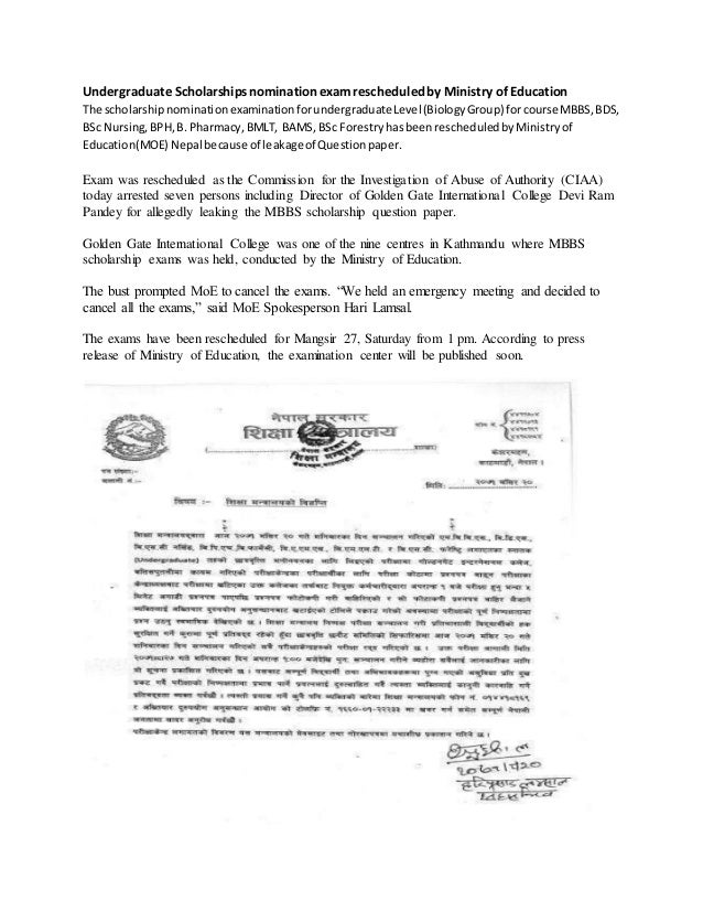 Scholarships Nominations Scholarships Nominations
