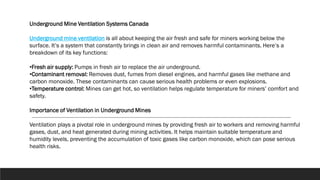 Underground Mine Ventilation Systems Canada: Ensuring Safety and ...