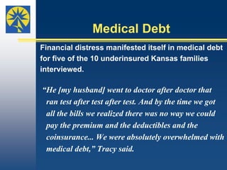 Financial Strain (Cont’d)Difficult ChoicesMedical DebtCollectionsBad CreditBankruptcy