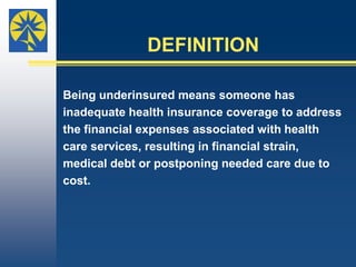 Underinsurance Related to Health Needs and Income
