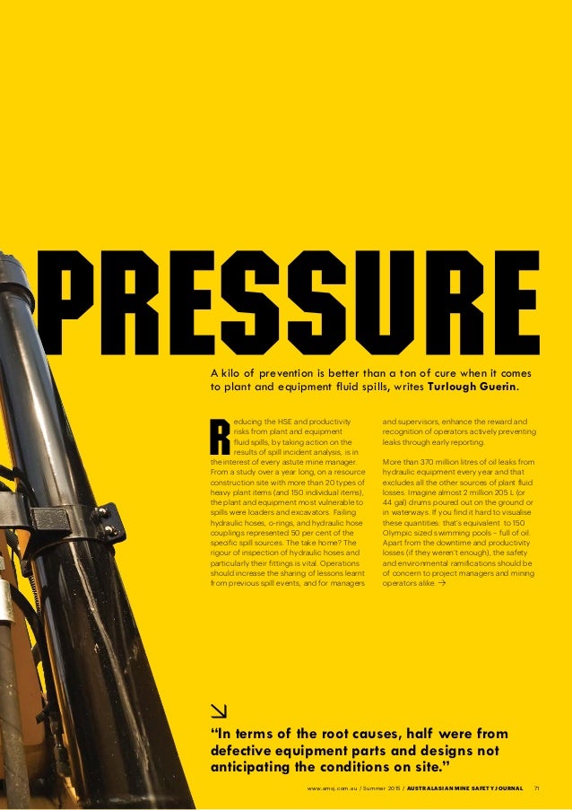 Under Pressure Hydraulic Safety