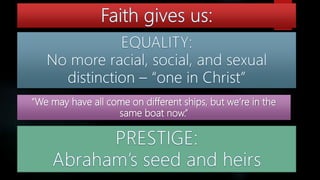 “We may have all come on different ships, but we’re in the
same boat now.”
 