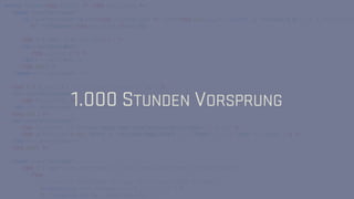 1.000 STUNDEN VORSPRUNG
 