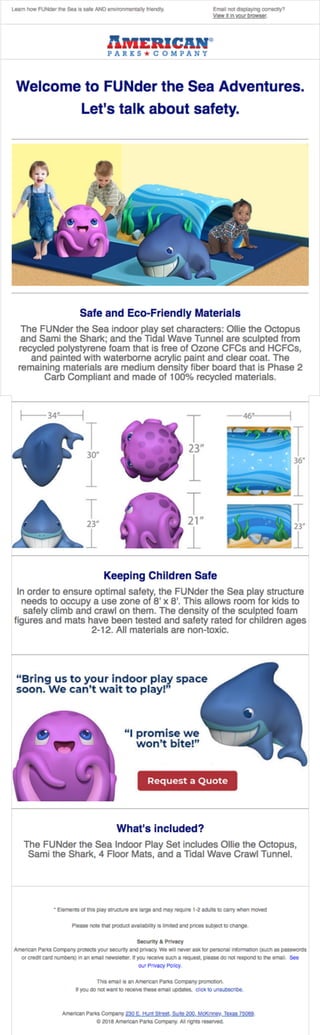 Spotlight on Safety: FUNder the Sea Indoor Play Set