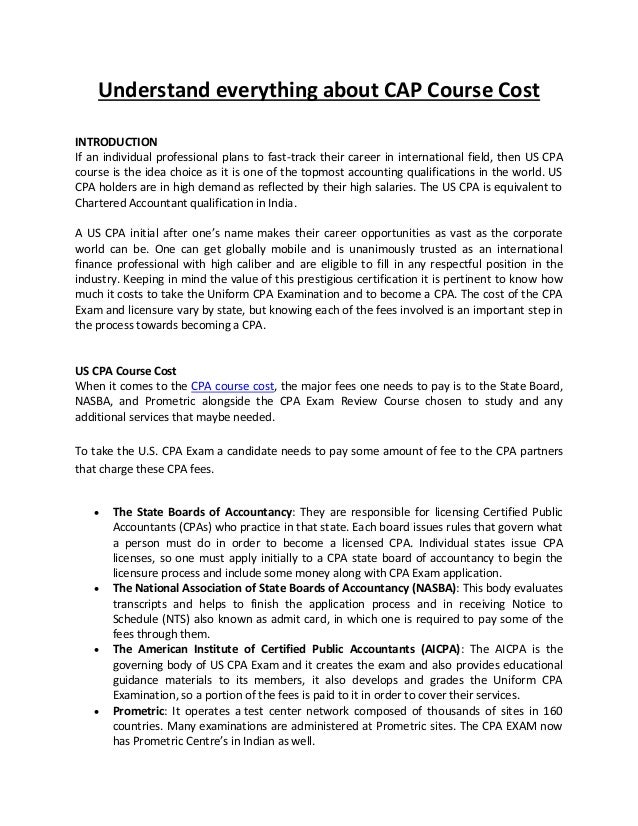 Understand everything about cap course cost