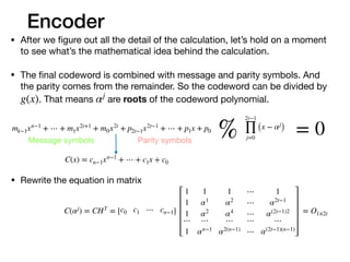 Understanding Reed-Solomon code | PPT