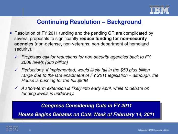 Understandiing the continuing resolution moravitz