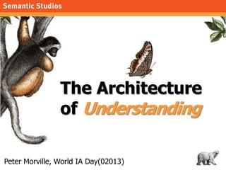 The Architecture
                of Understanding

Peter Morville, World IA Day(02013)   1
 