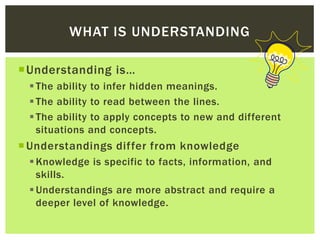 What Understanding Understanding | PPTX