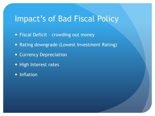 Understanding monetary & fiscal policy | PPTX